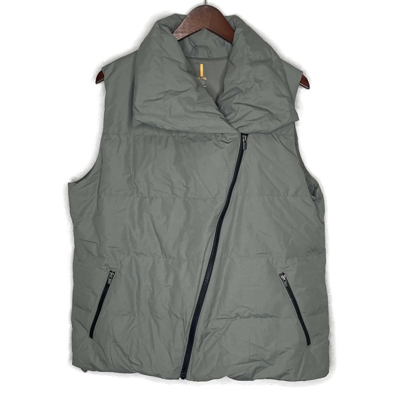 Lucy Jackets & Blazers - Lucy Asymmetrical Zip Green Down Vest | XL